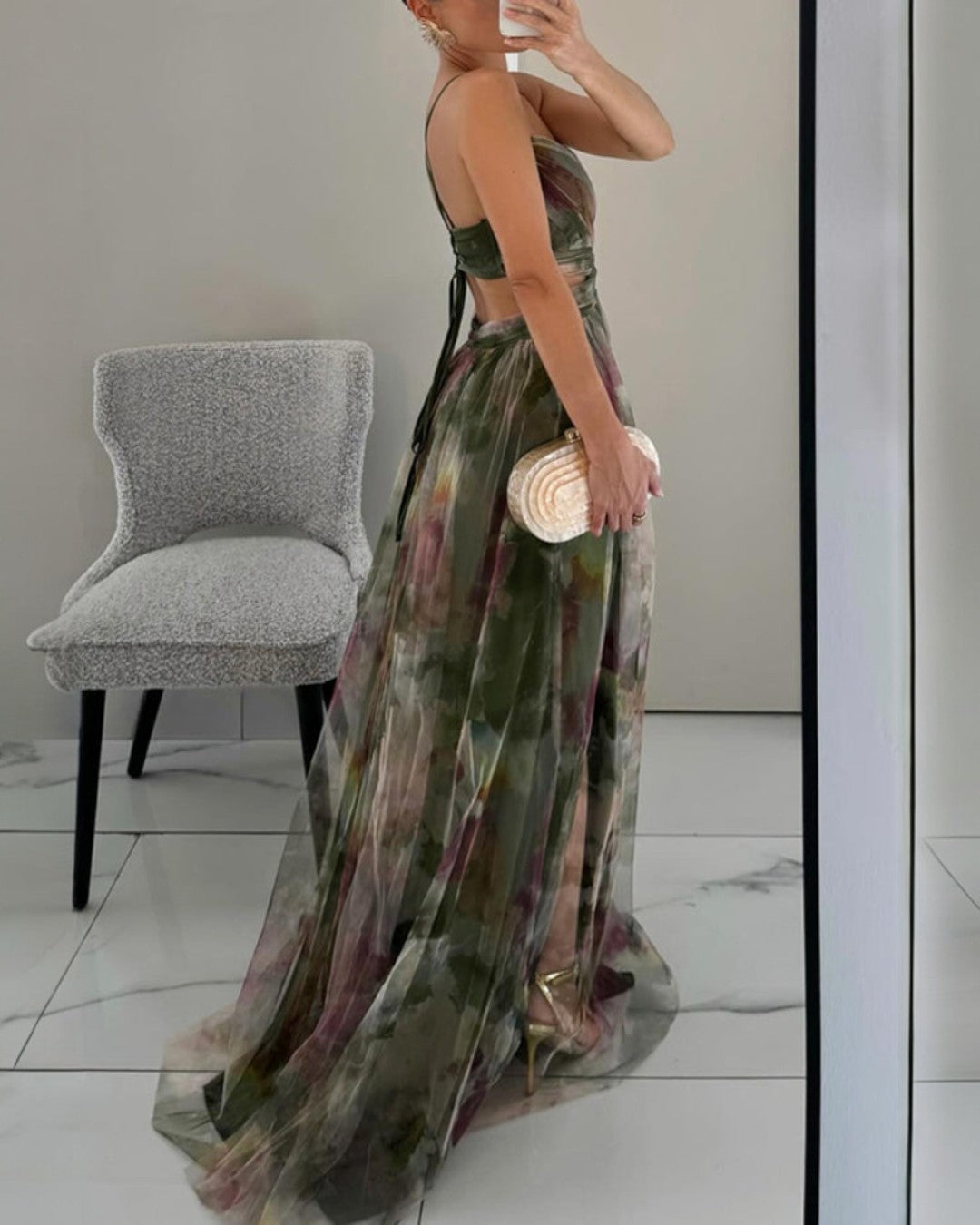 Gisella | Charming Long Dress with Floral Print