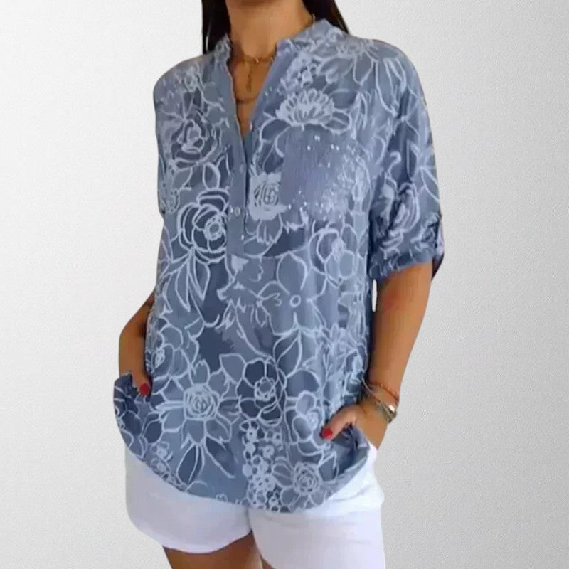 Olivia - Floral Print Blouse