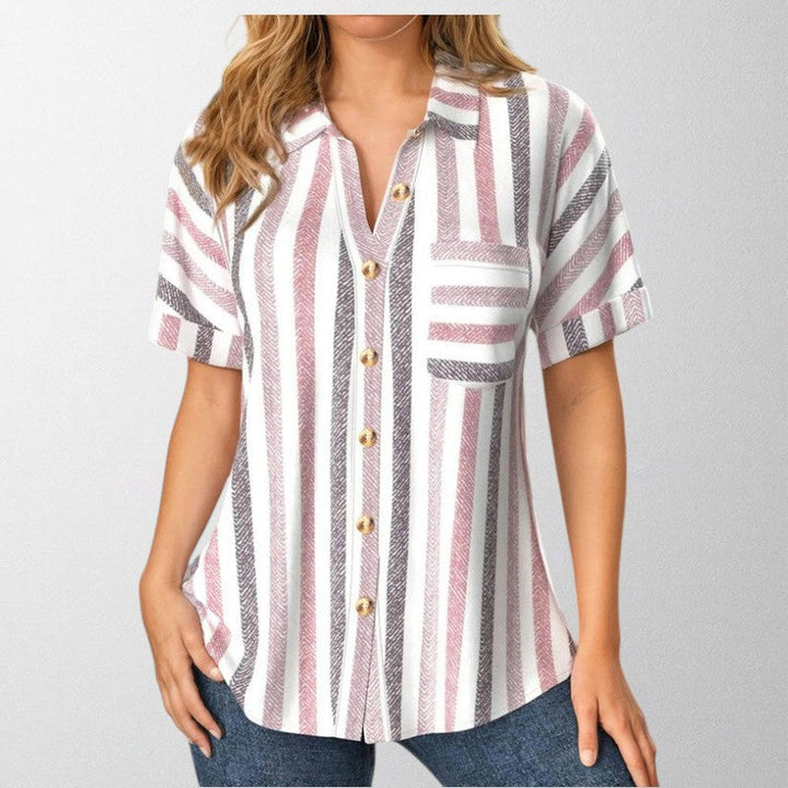 Olivia - Casual Striped Blouse
