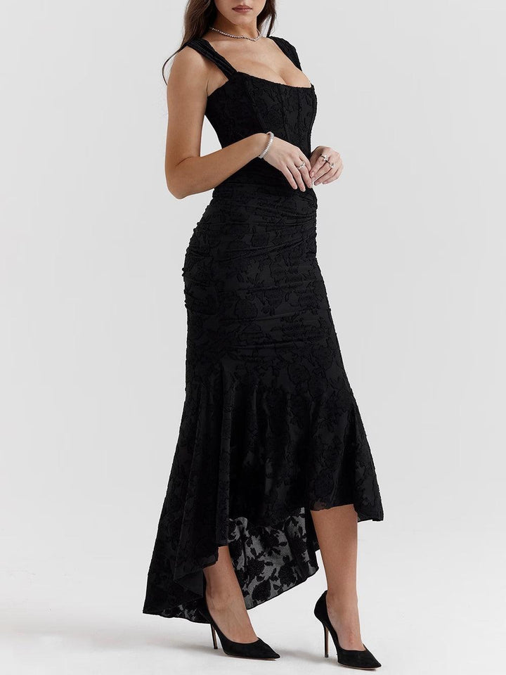 ELVENA™ | Lace Fishtail Midi Dress