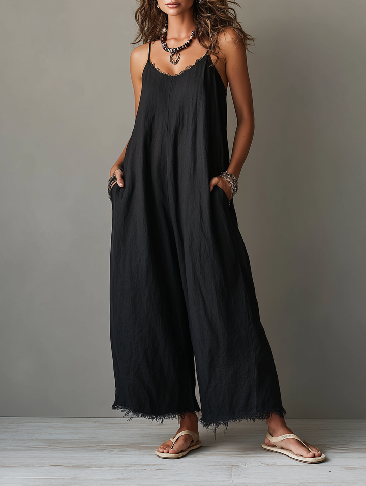 Léa - Minimalist linen jumpsuit for women