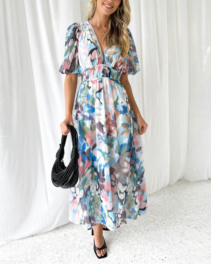 Celine | Women's dress with floral pattern