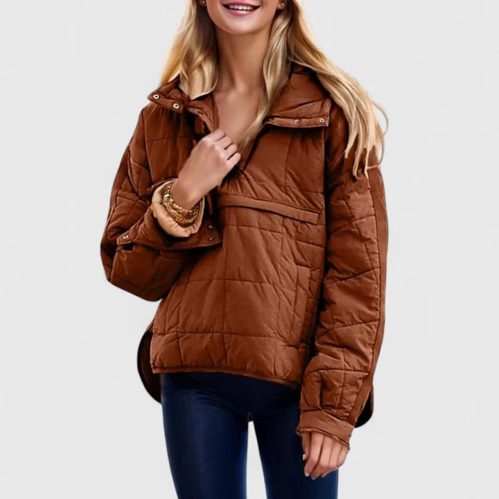Olivia - Oversized Hooded Pullover Jacket