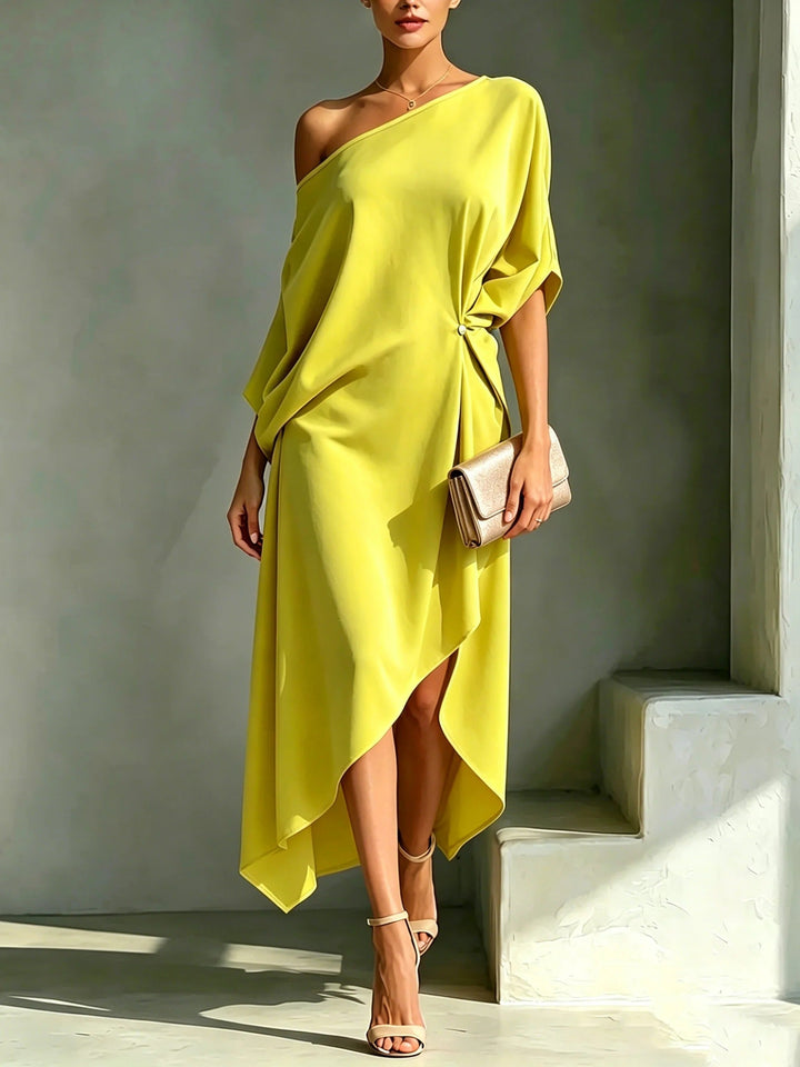 ELVENA™ | Square Neck Midi Dress