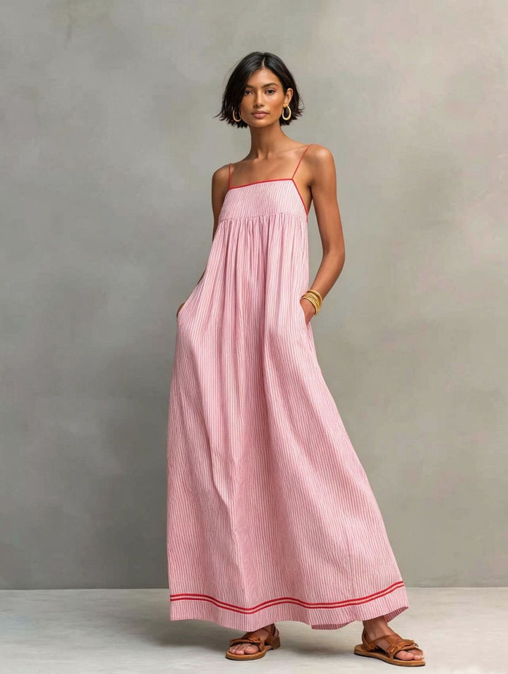 ELVENA™ | Striped Maxi Dress