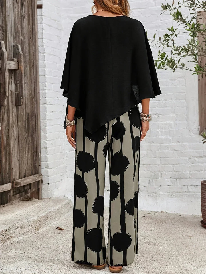 Valeriana™ | Asymmetric Top and Boho Pants Set