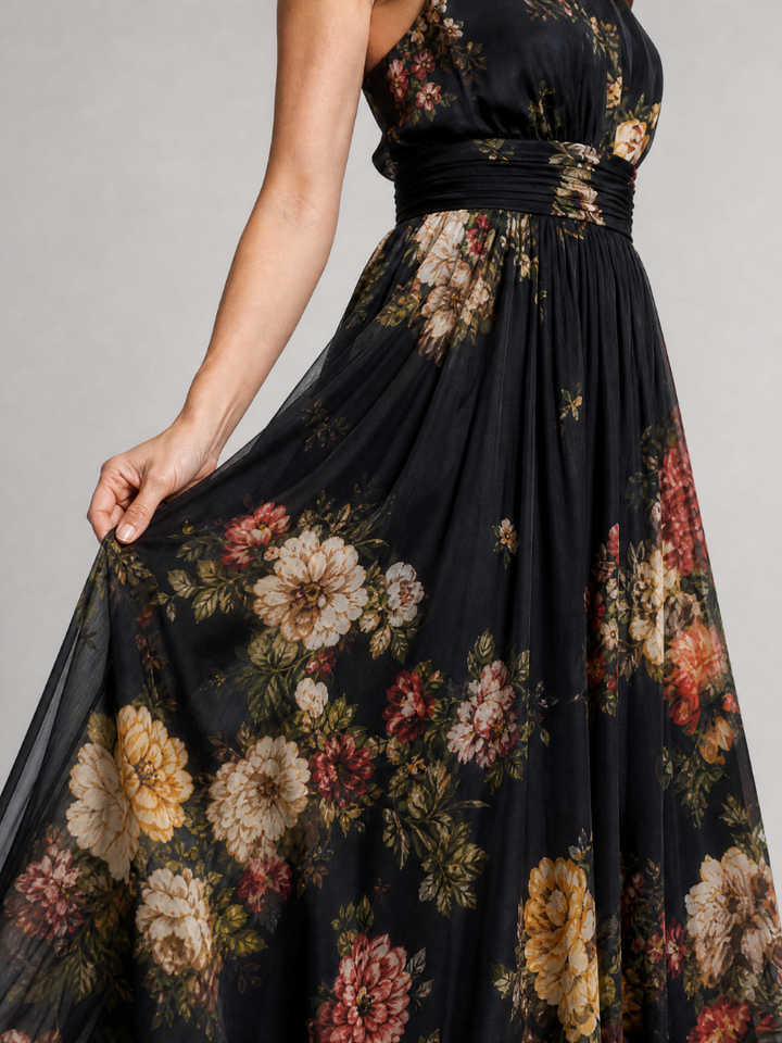 Sienne | Floral Halter Midi Dress