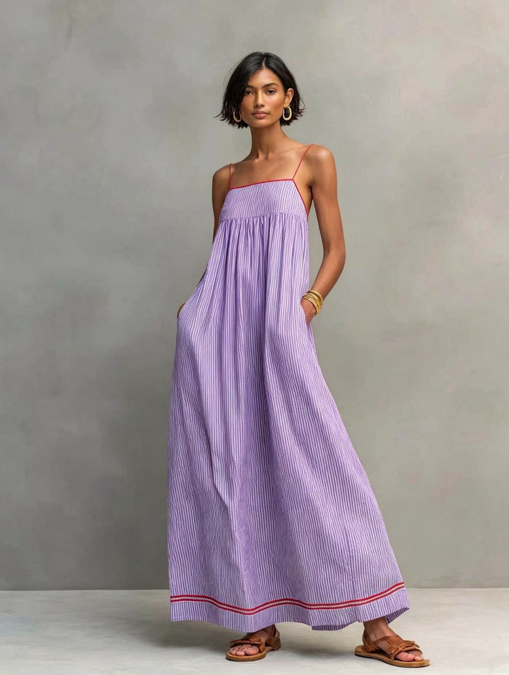 ELVENA™ | Striped Maxi Dress