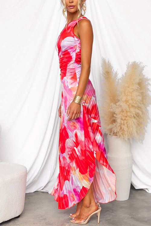 Yanira | One-shoulder pleated dress