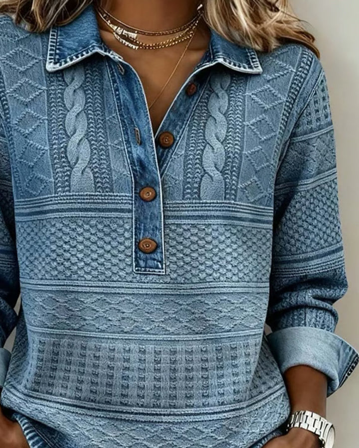 Margaret - Relaxed Half Button Jumper