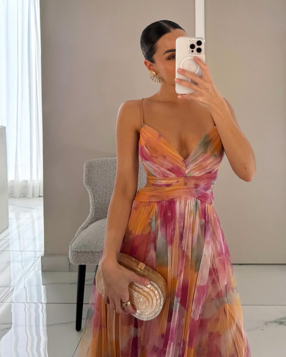 Gisella | Charming Long Dress with Floral Print