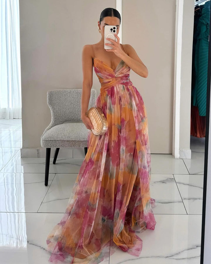 Gisella | Charming Long Dress with Floral Print