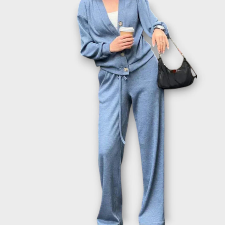 Chantal – Cardigan and Trousers Set