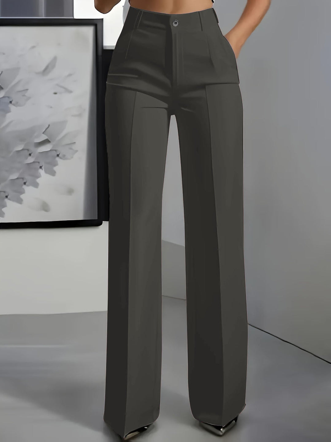 Charlotte - High waisted trousers with an elastic waistband