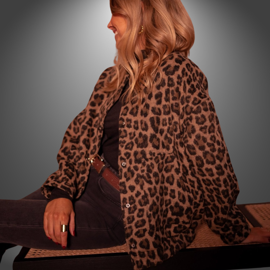 Alice | handmade jacket with leopard print