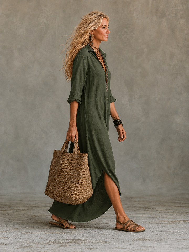 Vivienne | Button-Down Maxi Dress