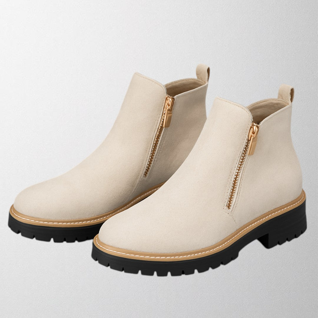 Olivia – Women's shoe with round toe and side zip fastening