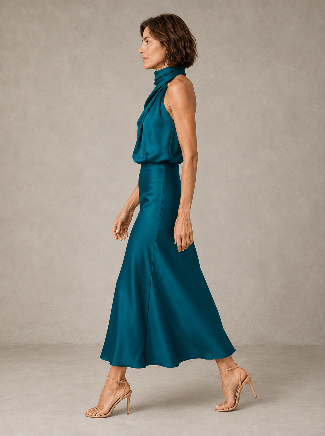 Harper | Halter Satin Evening