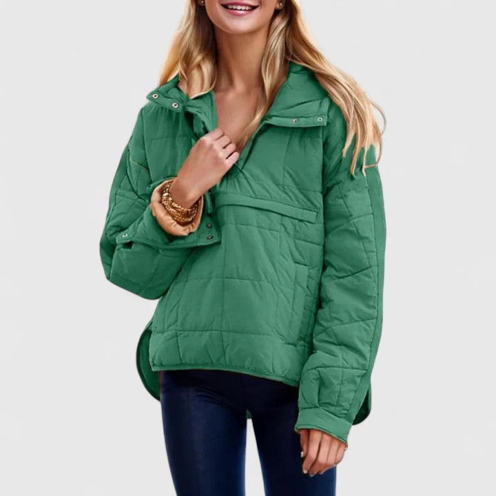Olivia - Oversized Hooded Pullover Jacket