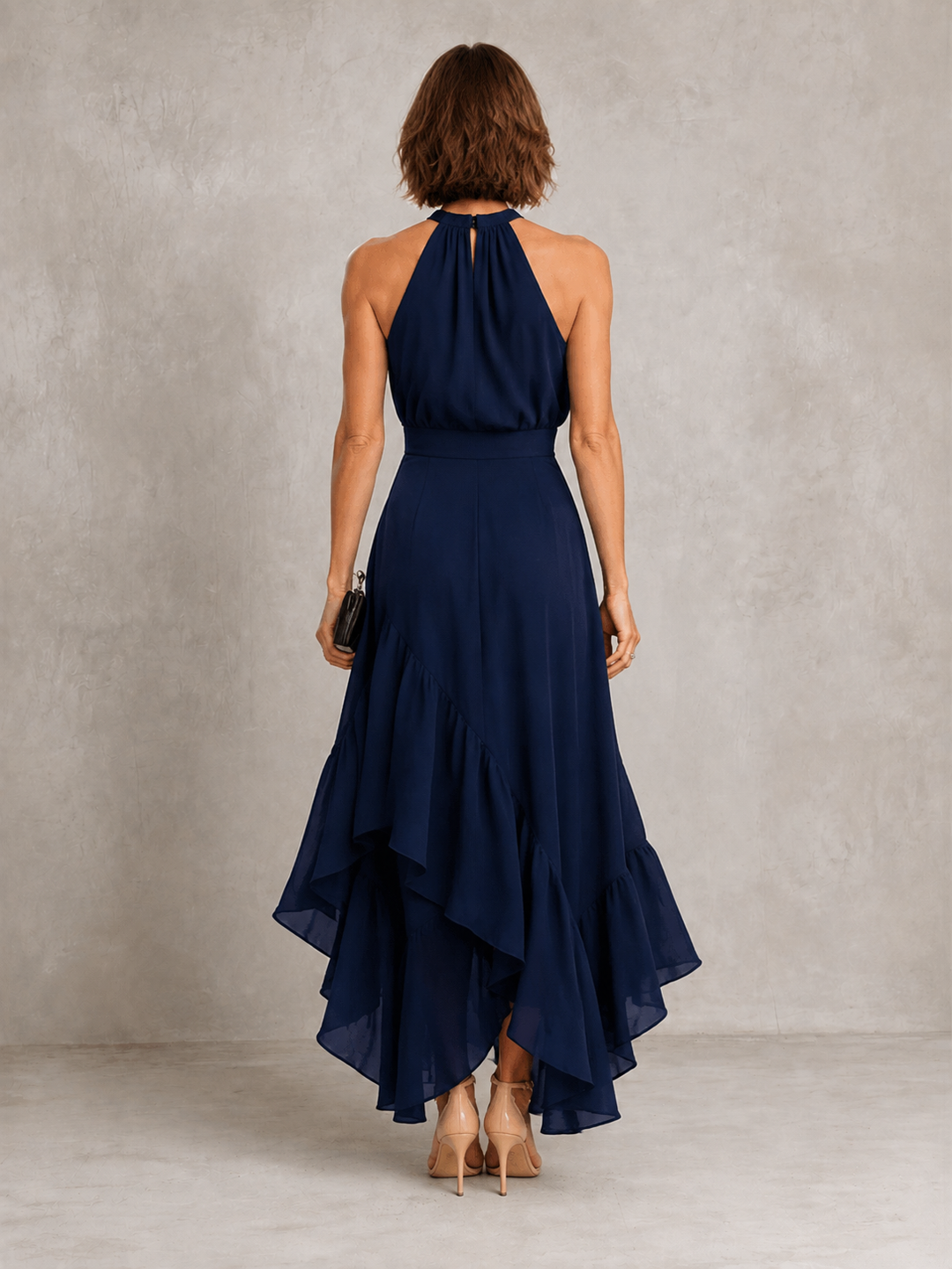 Chloe | Halter Ruffle Hem