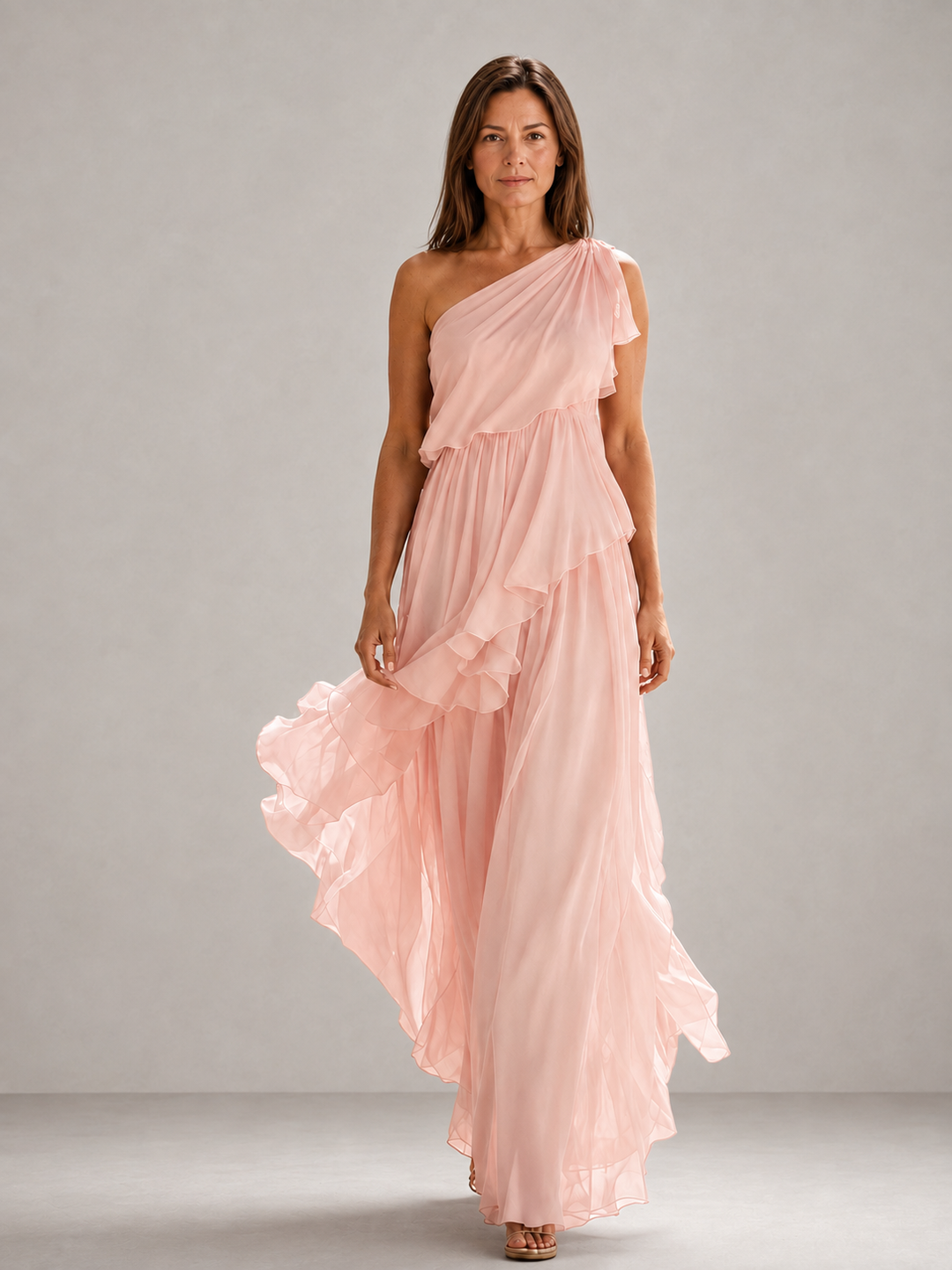 Scarlett | One-Shoulder Ruffle Maxi