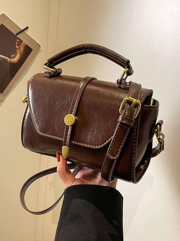 ALWINA™ - TRENDY CONTRAST STITCHING SMALL SQUARE SHOULDER BAG