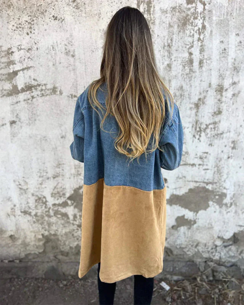 Sara - Camel Coloured Denim Jacket