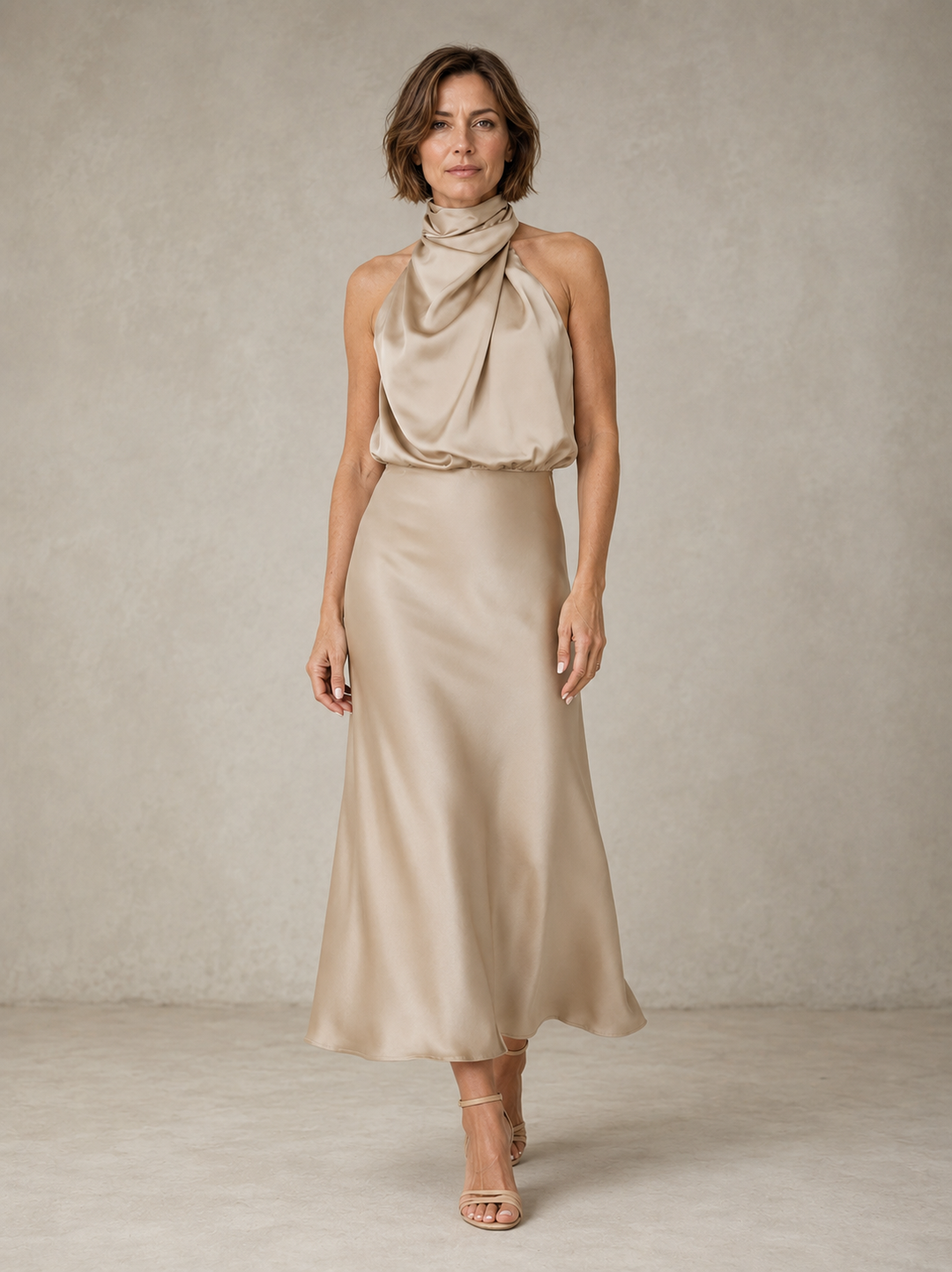 Harper | Halter Satin Evening