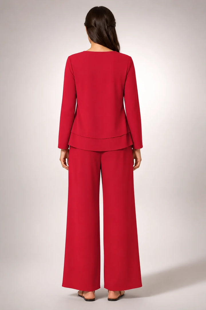 Marcelina™ | Red Square-Neck Set