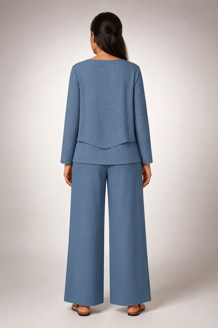 Celestina™ | Blue Square-Neck Set
