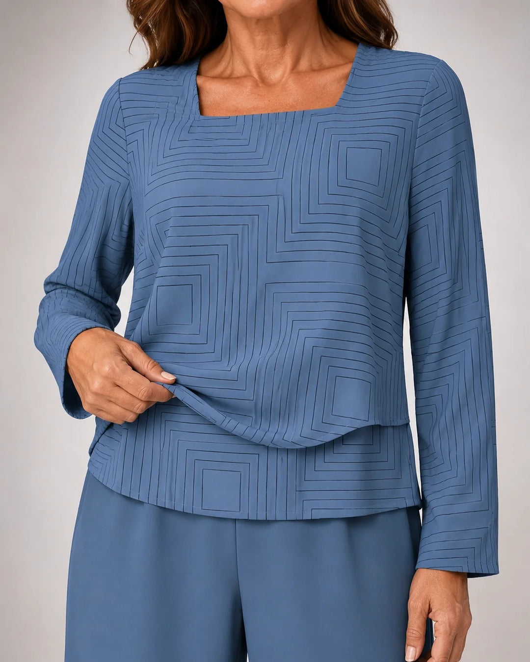 Celestina™ | Blue Square-Neck Set