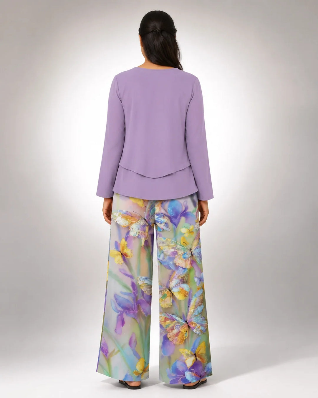 Otilia™ | Lilac Set with Floral Pants