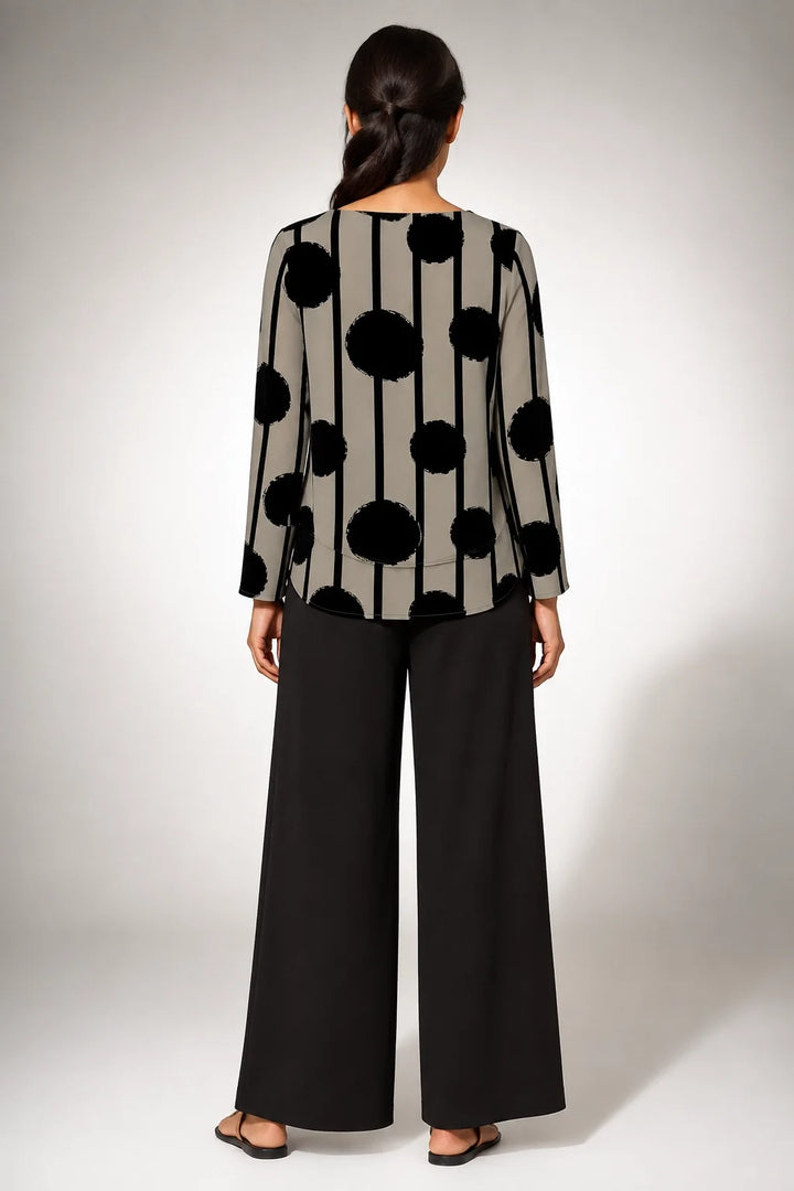 Leocadia™ | Polka Dot Set with Black Pants
