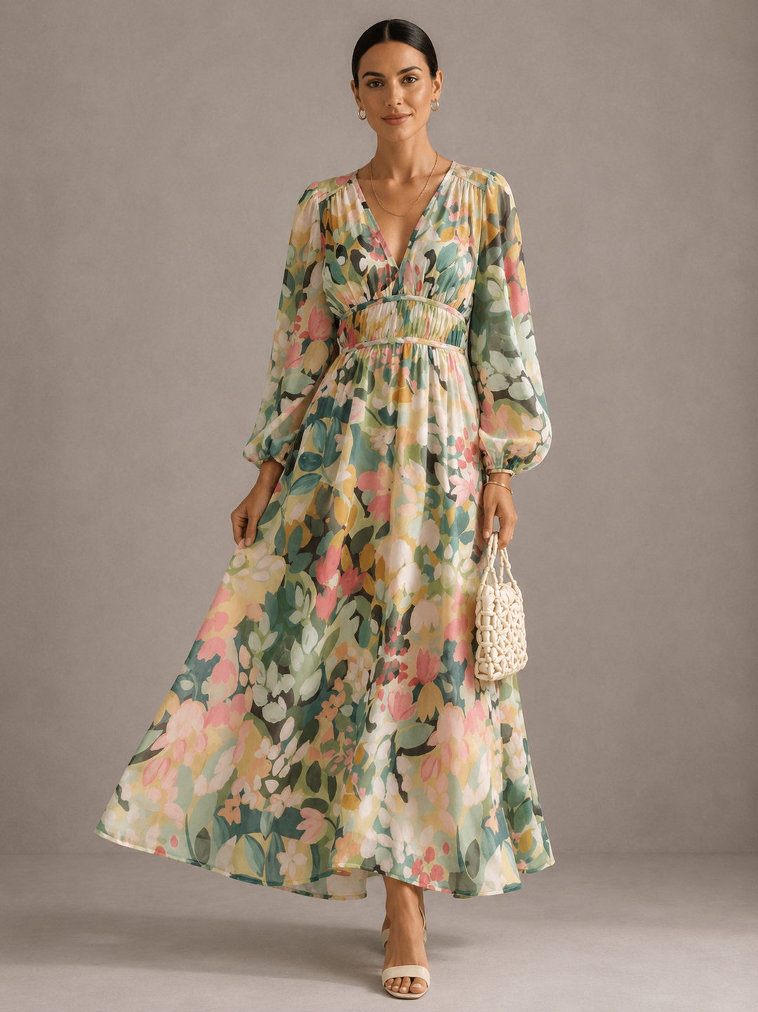 Celine | Women's dress with floral pattern