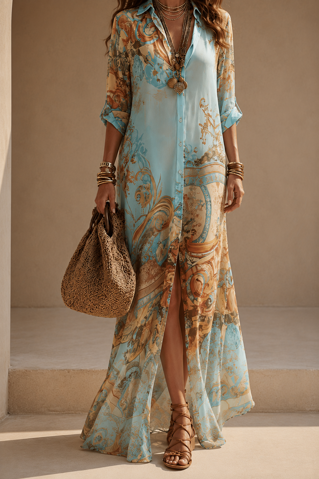 Serena| Elegant shirt dress