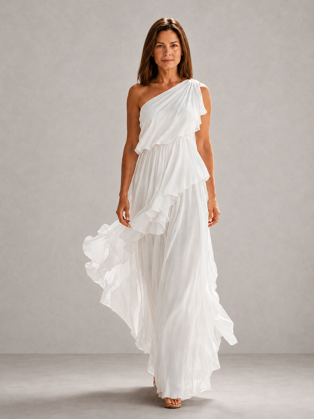 Scarlett | One-Shoulder Ruffle Maxi