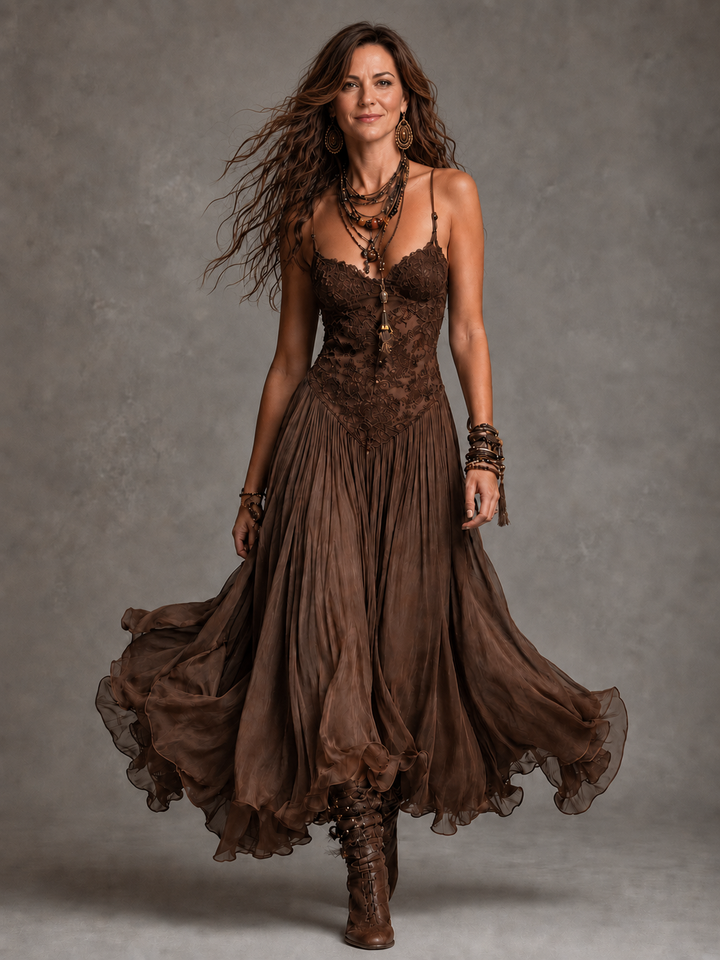 Olivia | Lace Corset Maxi