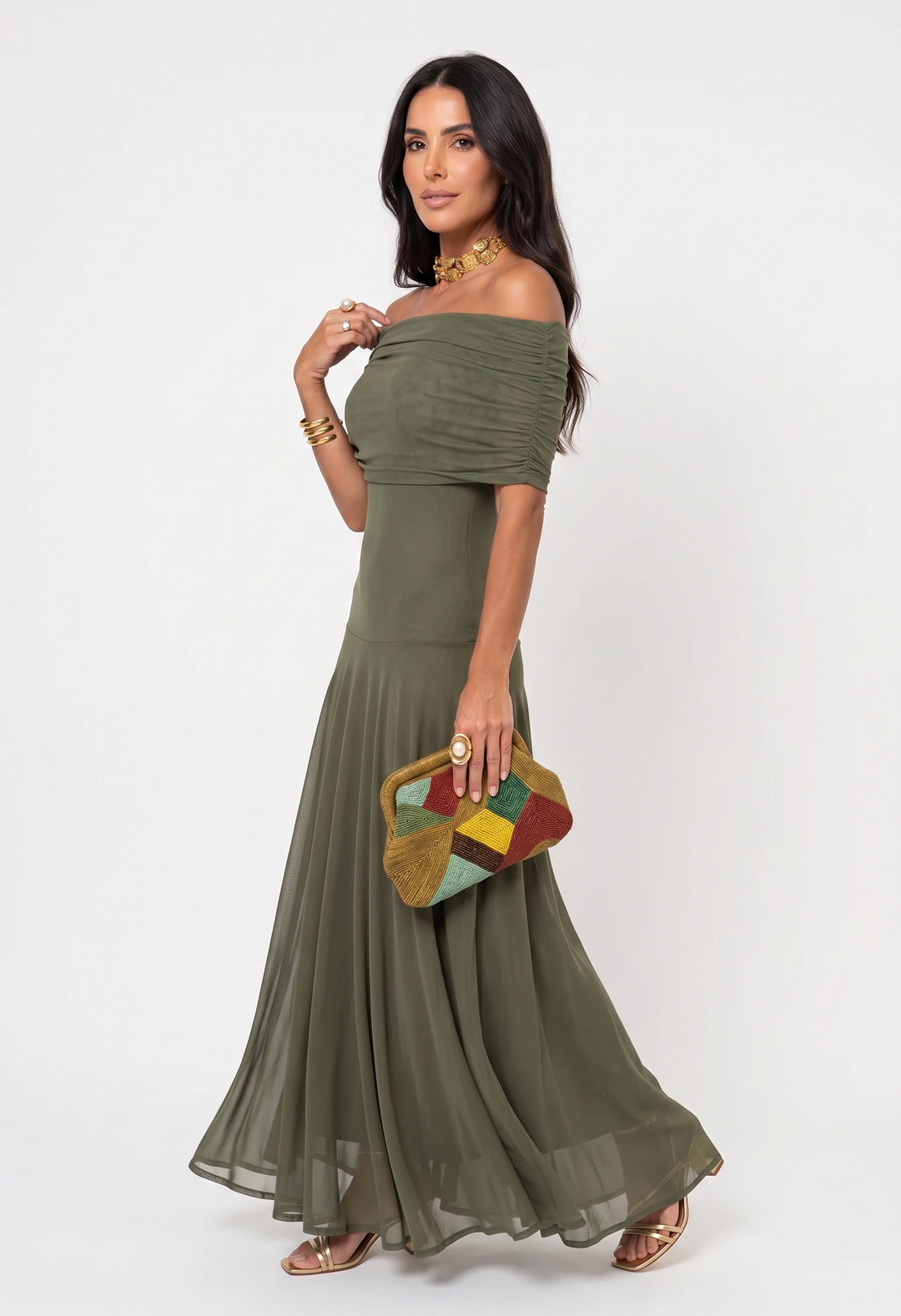 ELVENA™ | One-Shoulder Print Maxi Dress