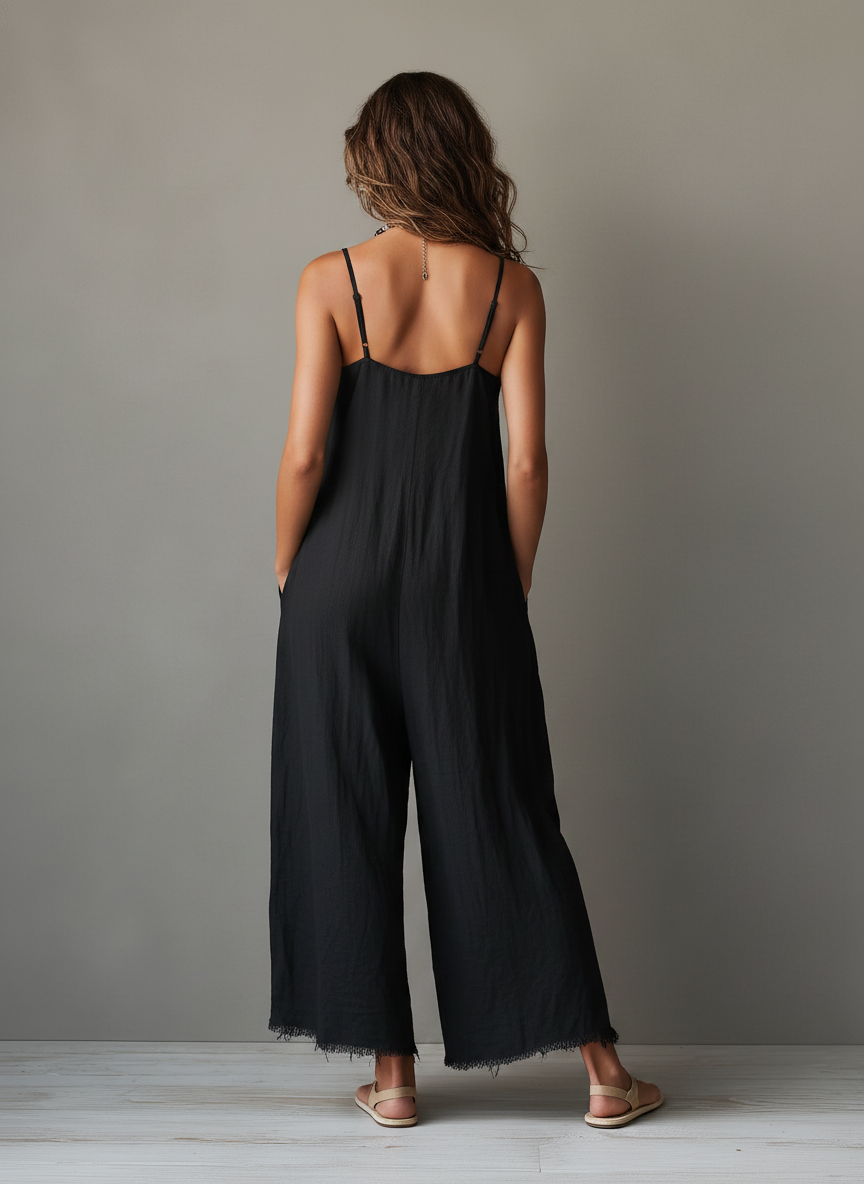 Léa - Minimalist linen jumpsuit for women