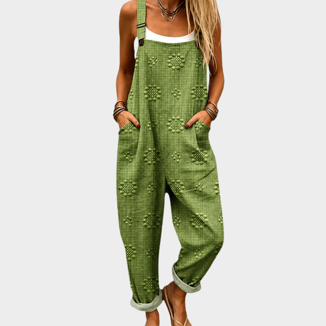 Comfortable printed overalls