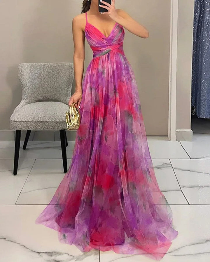 Gisella | Charming Long Dress with Floral Print