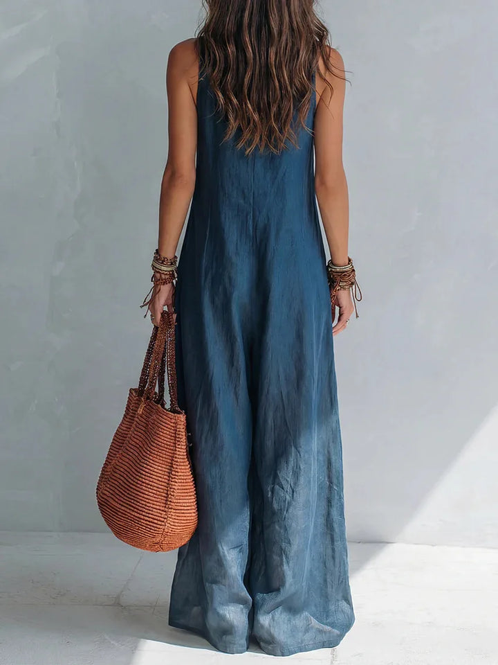 Eva | Long bohemian jumpsuit with V-neck