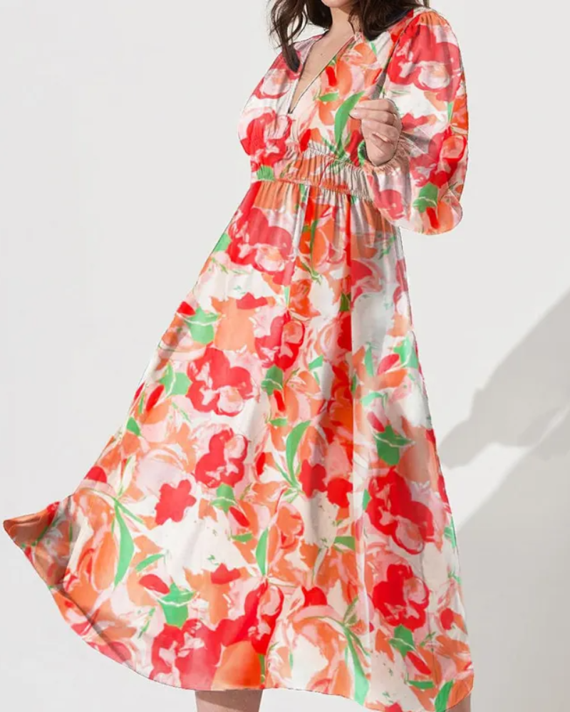 Celine | Women's dress with floral pattern
