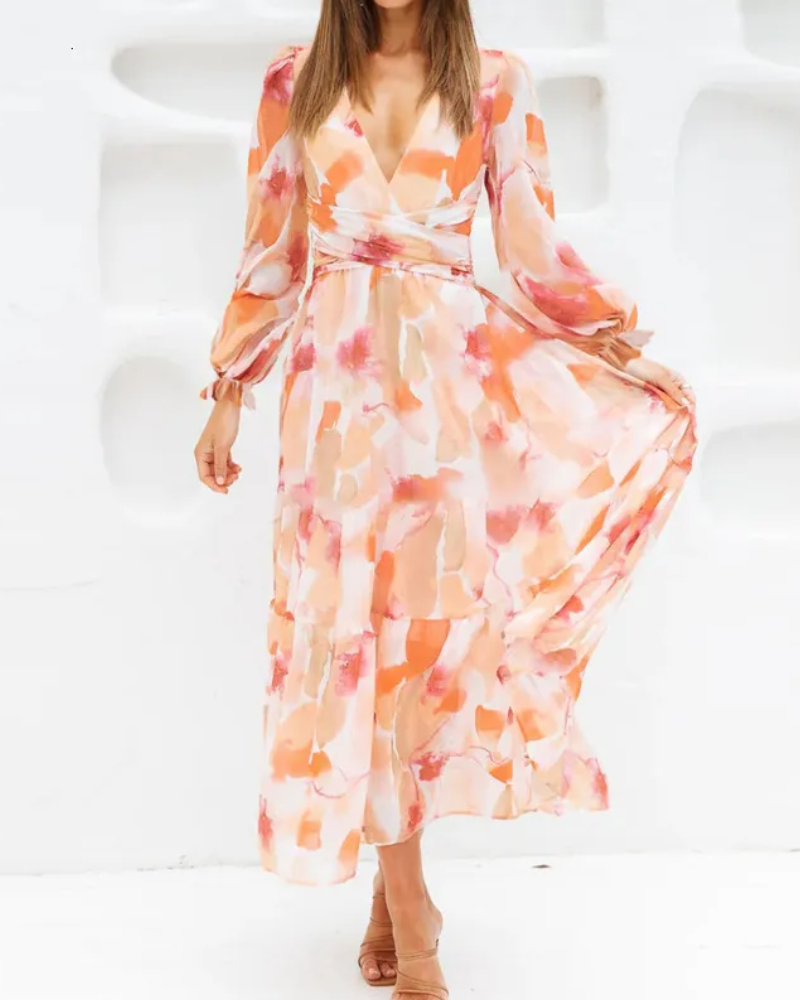 Celine | Women's dress with floral pattern
