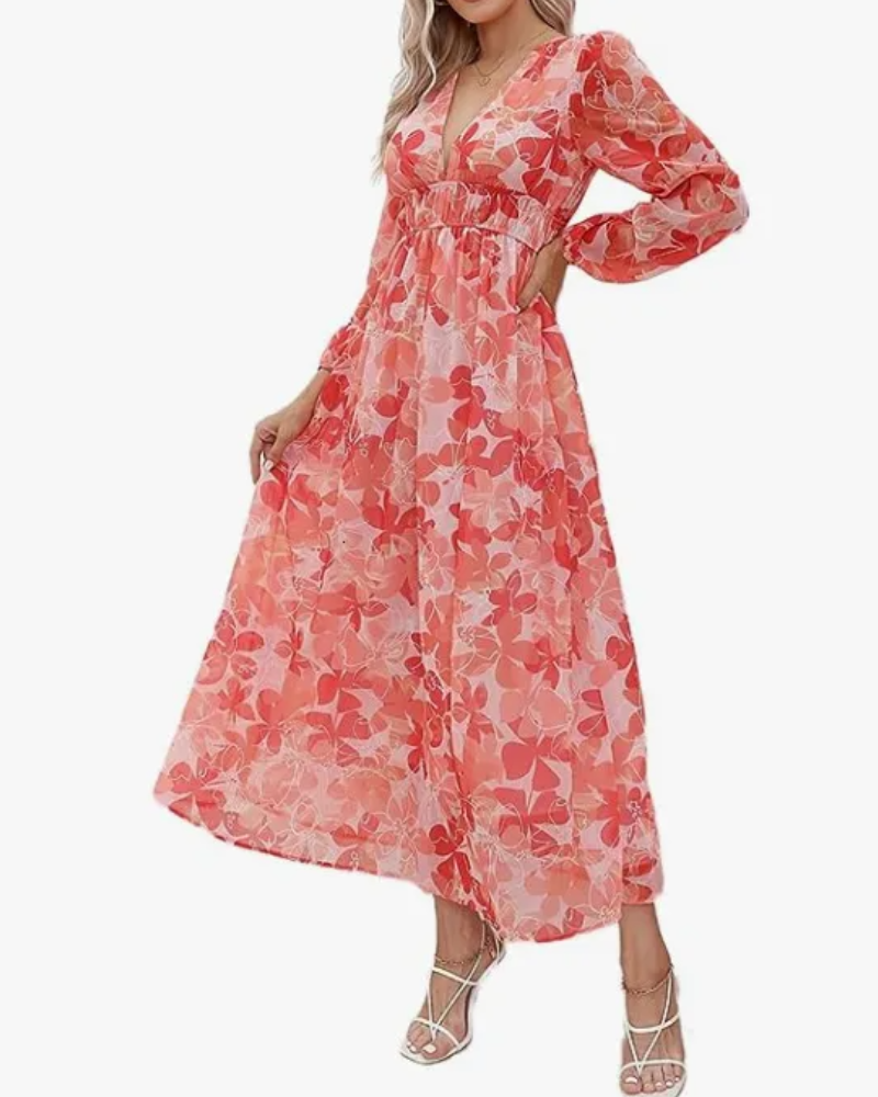 Celine | Women's dress with floral pattern