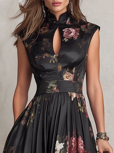 Mia | Keyhole Pleated Satin