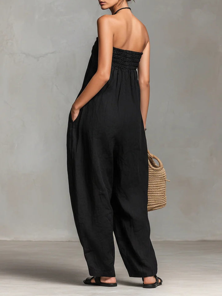 Nina | Elegant strapless romper