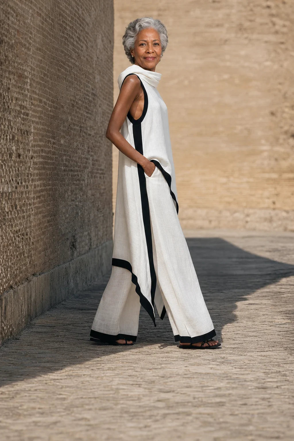 Leonora | Breathable Linen look Set