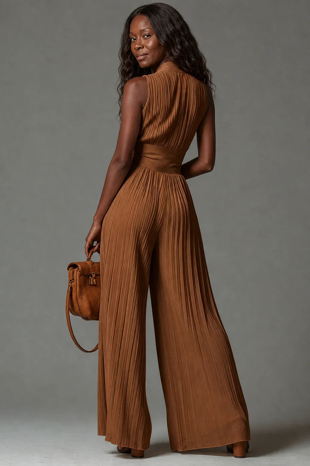 Mirelda | Pleated Wide-Leg Jumpsuit