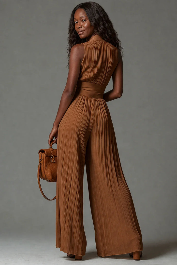 Mirelda | Pleated Wide-Leg Jumpsuit